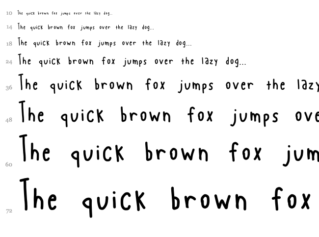 Blue Chucks font waterfall